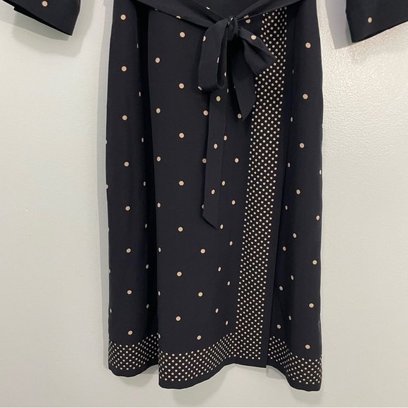 Talbots Navy Polka Dot Midi Dress - Picture 4 of 16